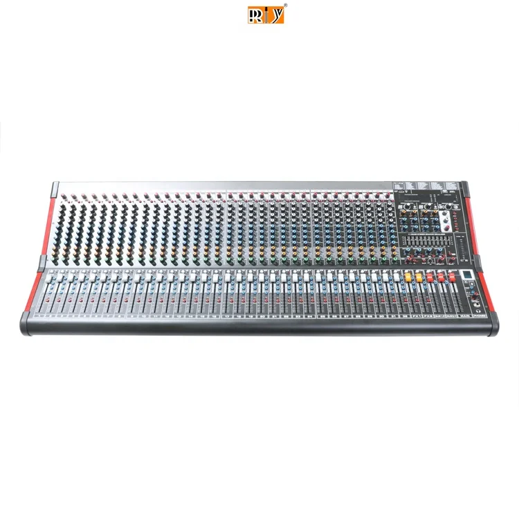 KS32 32 Channel Professional Audio Mixer 48V Phantom Power Support Monitor Mixer DJ Sound Mixing Console