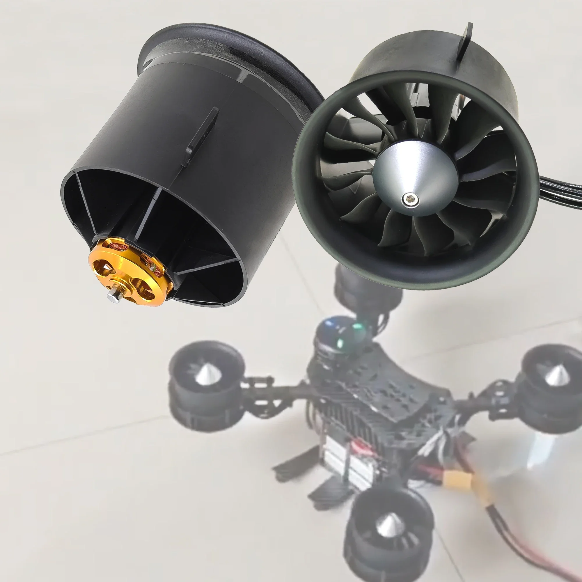 SkyDElQX-MOTOR 70mm EDF QF3027 12Blades Ducted Fan CW CCW With 1100KV 2200KV Brushless Motor For RC Multirotor Helicopter
