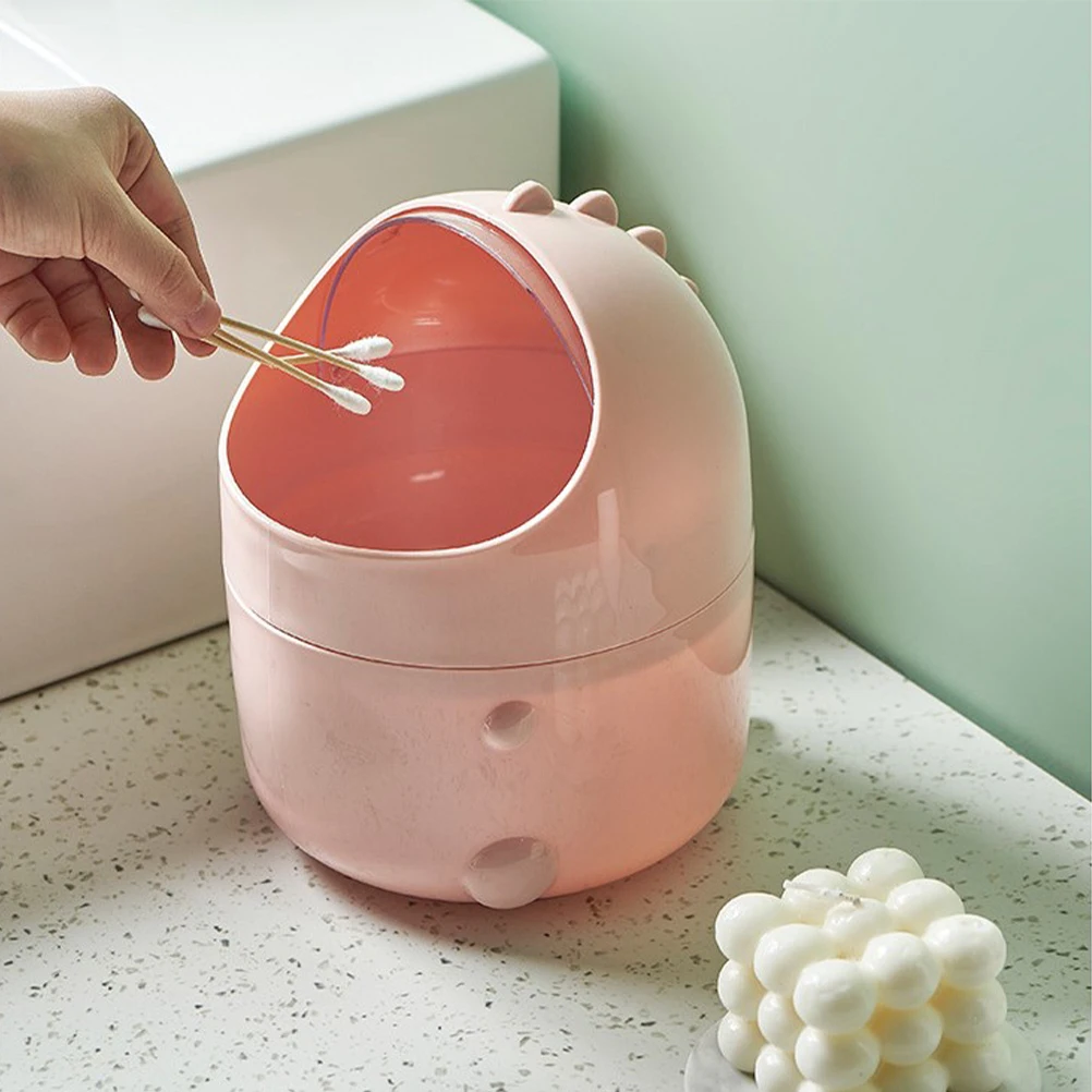 

Flip Lid Mini Garbage Bin Small Compact Trash Can Odor Resistant PP Material Household Kitchen Bedroom Desktop Organizer Storage