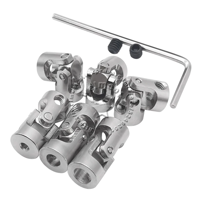2/3/3.17/4/5/6/6.35/8/10mm Boat Car Shaft Coupler Motor Connector Metal Universal Joint Coupling
