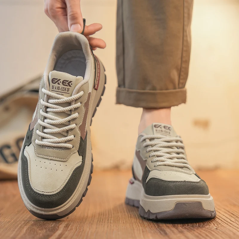 

Новые креативные универсальные удобные износостойкие противоскользящие модные повседневные спортивные мужские туфли с блокировкой цветов