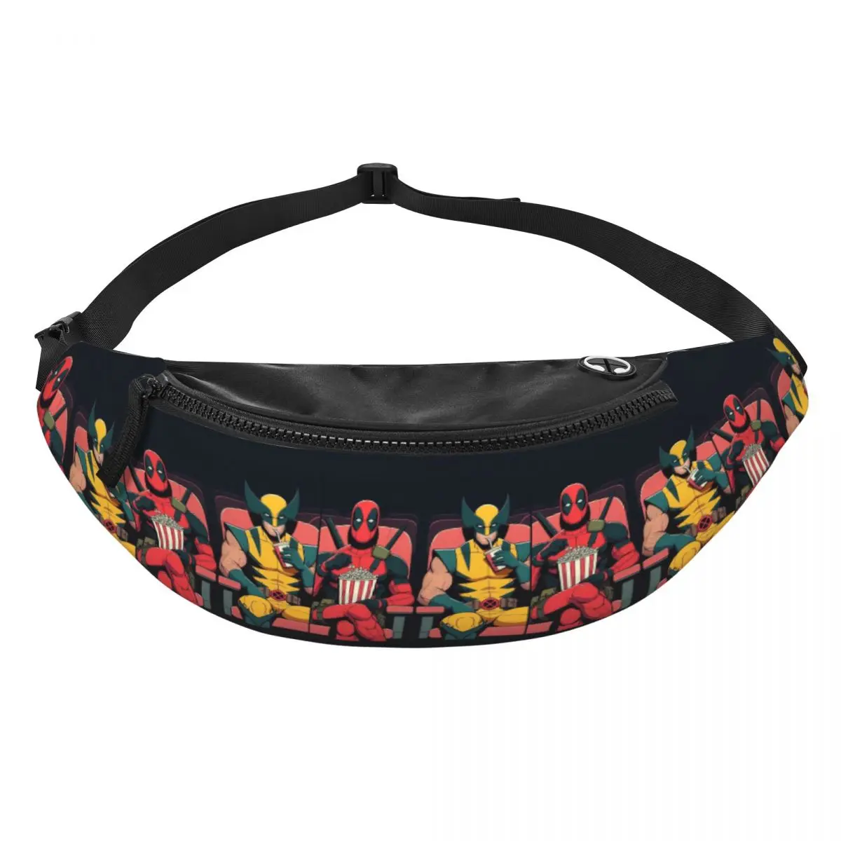 Custom Deadpool Wolverine Fanny Pack Mannen Vrouwen Casual Crossbody Heuptas Voor Lopende Telefoon Geld Zakje