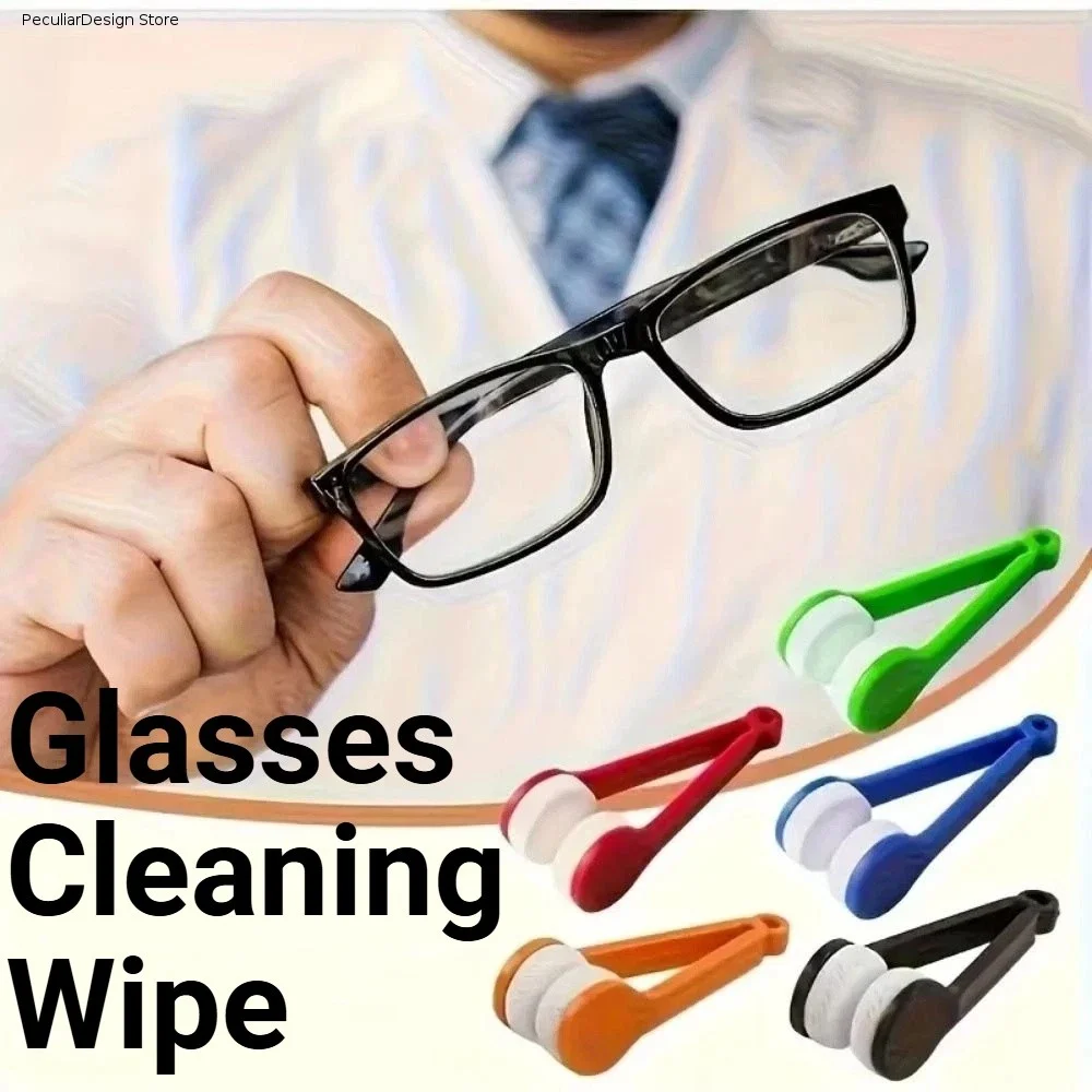 5Pcs Two-side Sun Glasses Cleaning Brush Creative Superfine Fiber Glasses Cleaning Wipe Soft Quick Wiping Eyeglass Wiping Tool