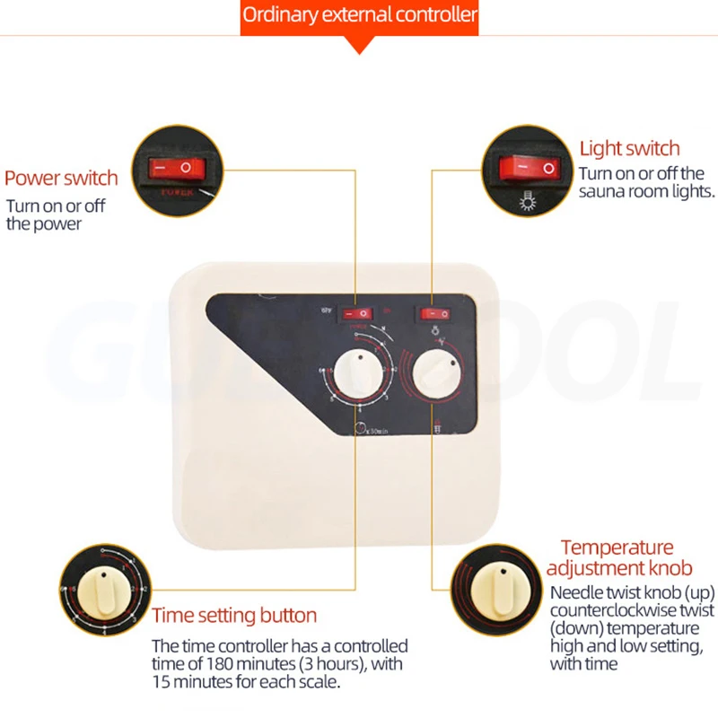 3KW/3.6KW riscaldatore Sauna 220V Sauna generatore di vapore controllo Sauna stufa bagno bagno turco Sauna controllo esterno e interno