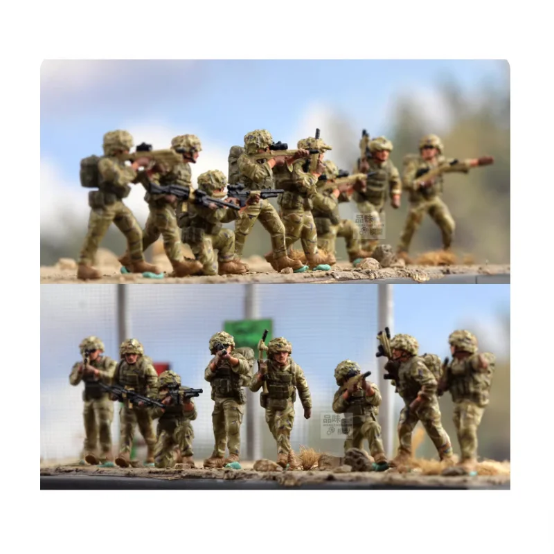 

1:72 Scale Resin Material Modern British infantry squad-8 Suitable For Tank Helicopter Scenes Collectible Decorative Display