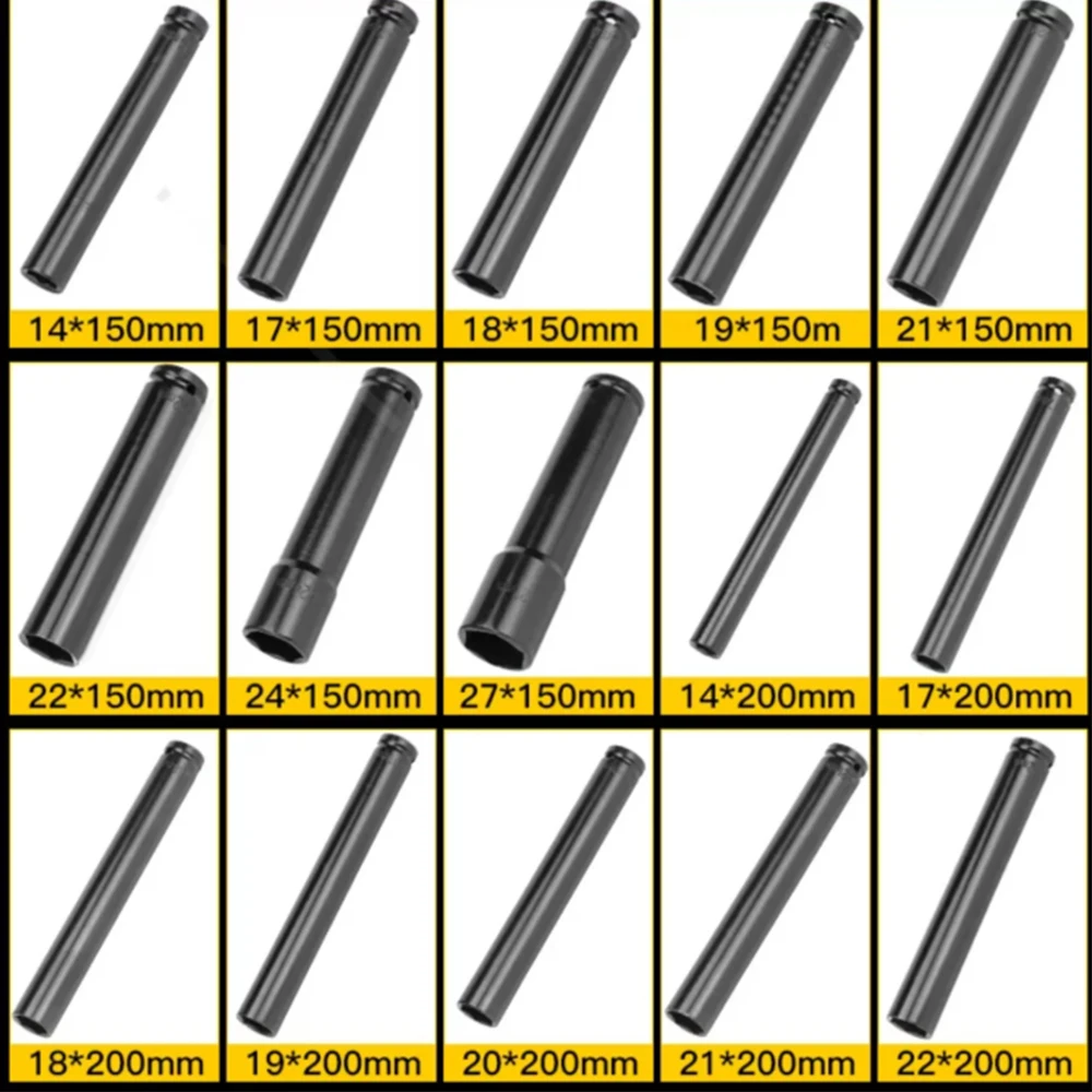 1Pcs 150-200mm Lengthening Hex Electric Impact Socket 1/2