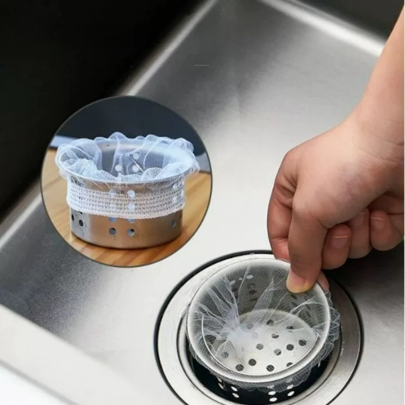 Disposable Sink Filter Net Kitchen Drain Mesh Bathroom Basin Strainer Anti-clog Cleaning Garbage Filter for Drain Outlet