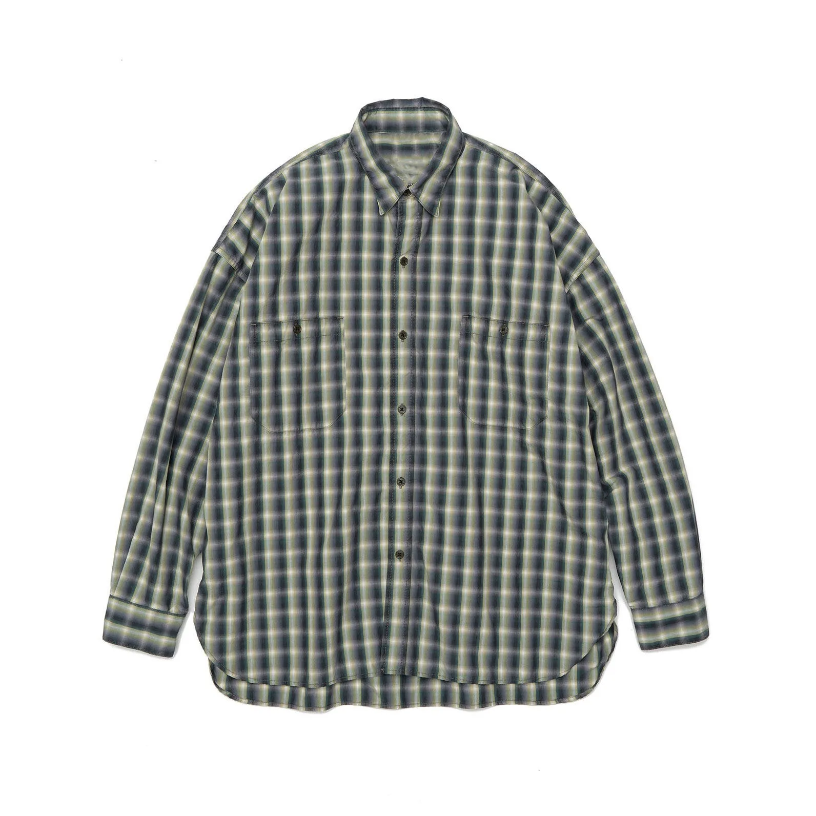 Striped Checkered Long Sleeved Japanese Check Deck Shirt for Men