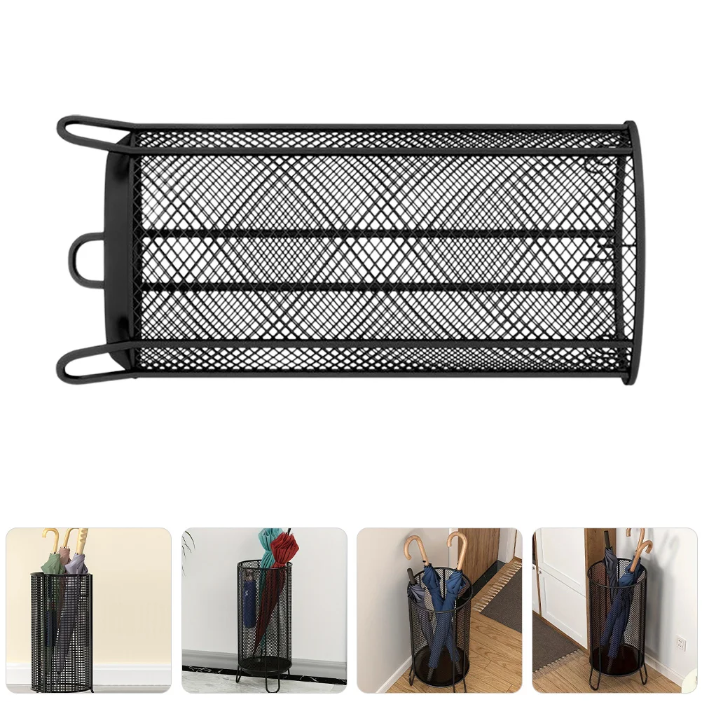 

Umbrella Rack Black Metal Stand For Entryway Wet Umbrella Storage Organizer Iron Canes Walking Stick Holder Indoor Rain