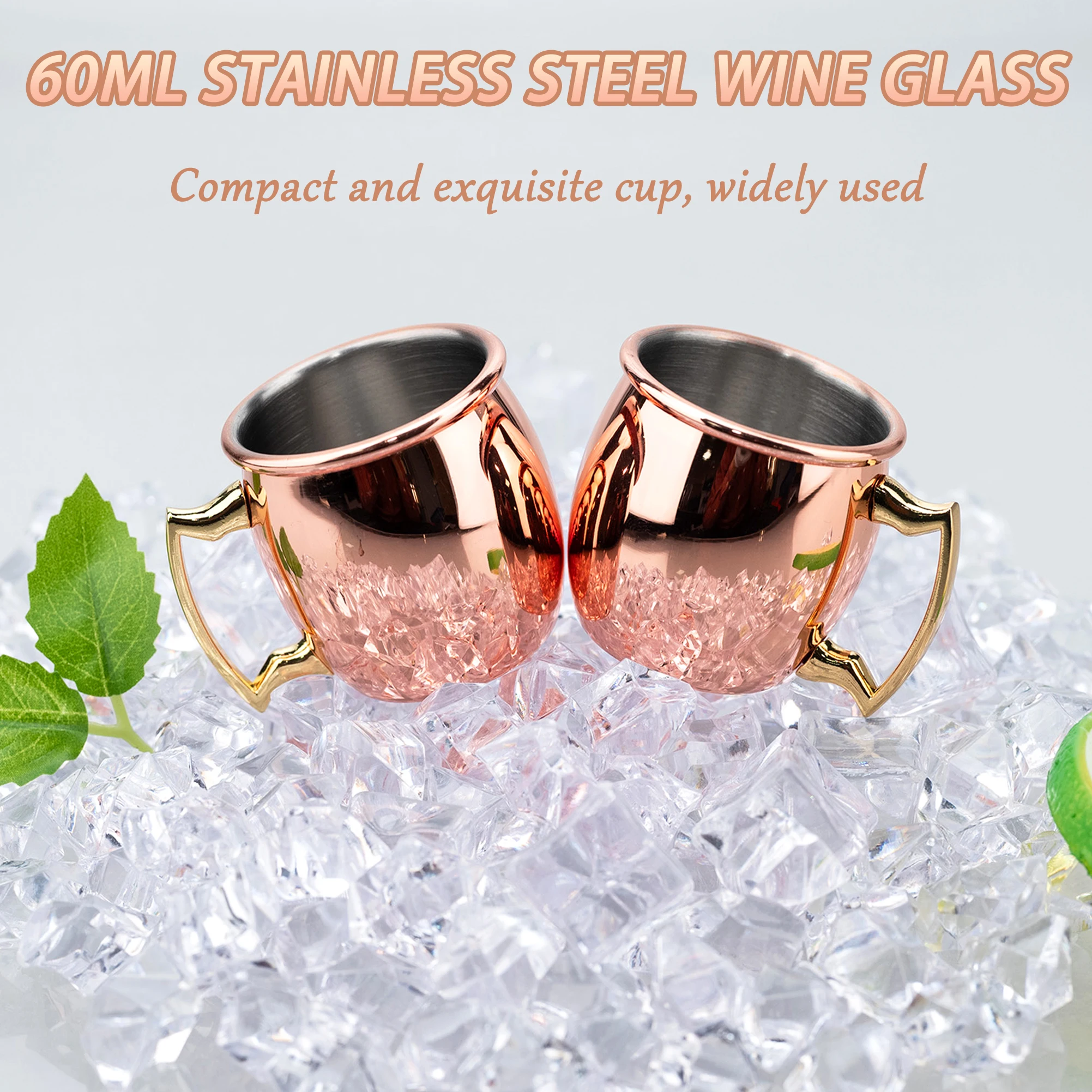 4Pcs 6Pcs 60ml Stainless Steel Cups Mini 304 Stainless Steel Moscow Mule Mugs-Shaped 2oz Cocktail Cups Beer Milk Mug Drinkware - view 4