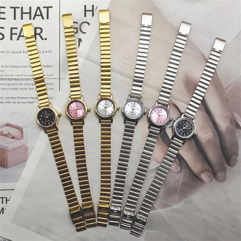 Fashion Simple Round Dial Quartz Watches Women Luxury Steel Strap Wristwatch Ladies Gifts Dropshipping Relogio Relógio Feminino