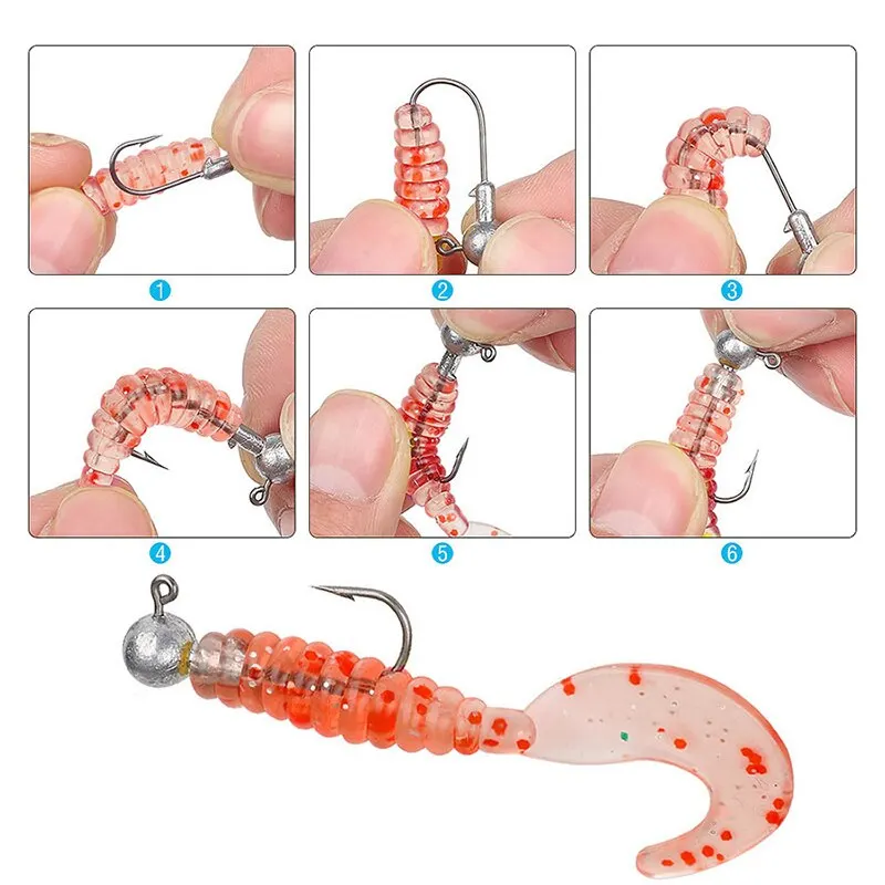 Fishing Hooks 20pcs 2g 3g 5g 10g Crank Head Hooks High-carbon Steel Head Jig Lure Hard Bait Soft Worm Fishing Tackle Accessories image 6