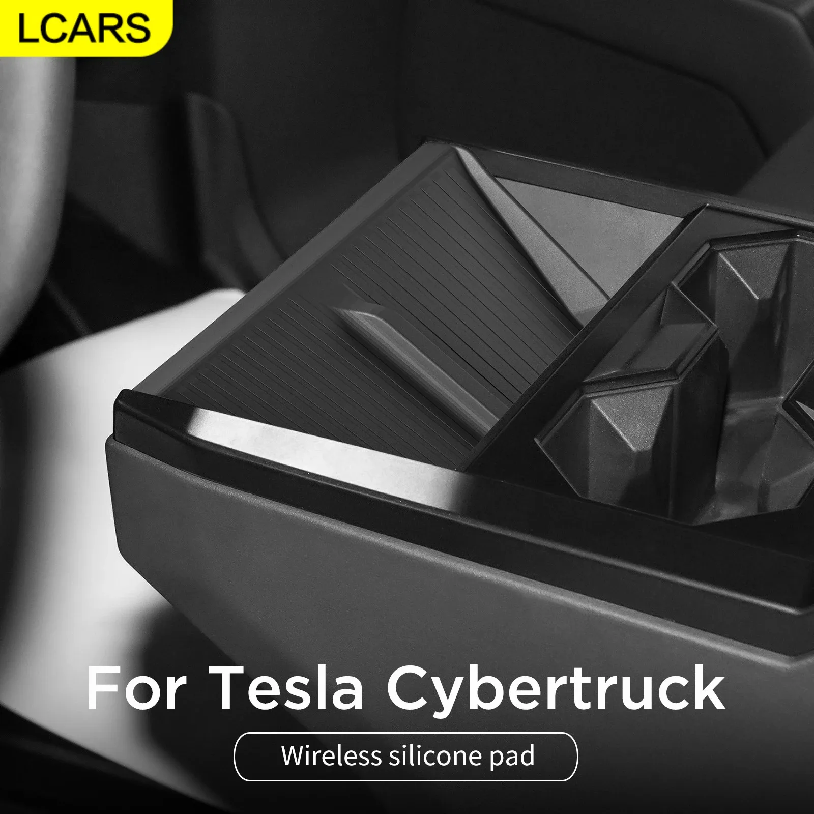 

For Tesla Cybertruck wireless charging silicone pad car interior accessories mobile phone non-slip charging protective pad