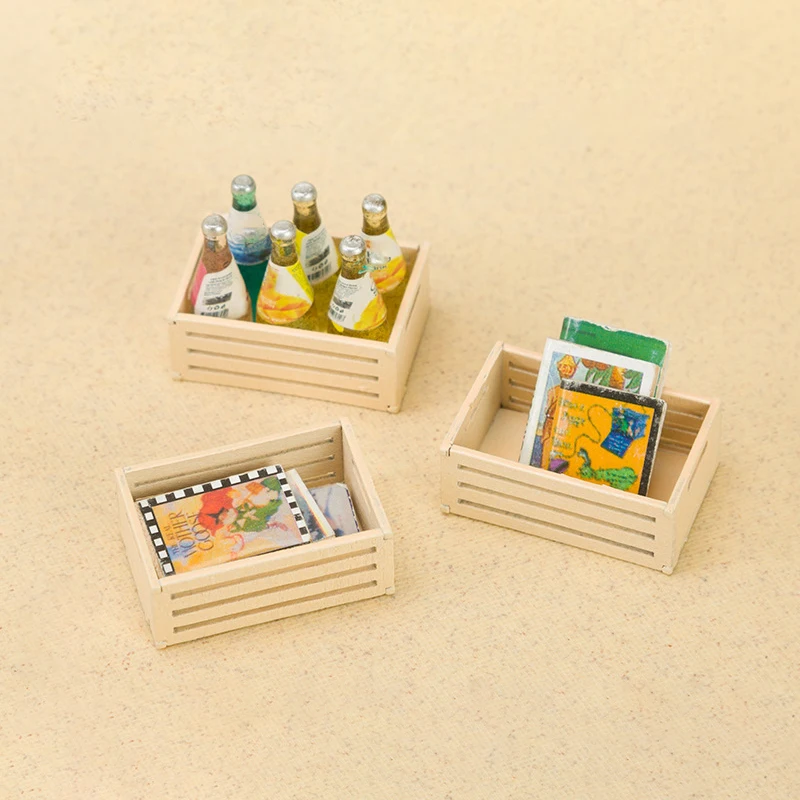 

1Pc Dollhouse Mini Wooden Frame Fruit Frame Model Accessories Miniature Scene Micro Landscape Decorative Ornaments