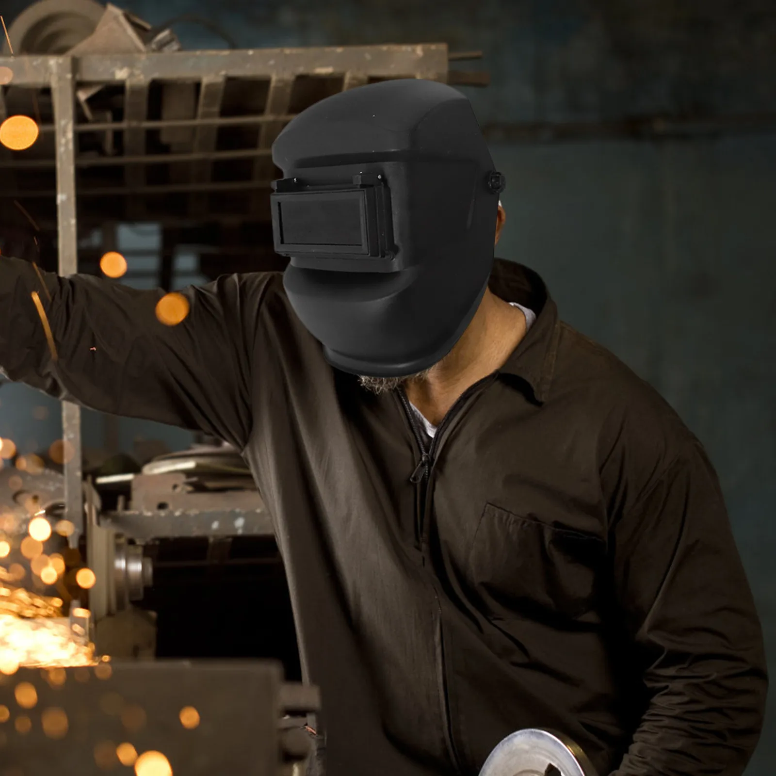 Welding Headgear Adjustable Comfortable Fit Flip Up Welding Mask Portable Welder Mask Heat Resistant Facial Cover