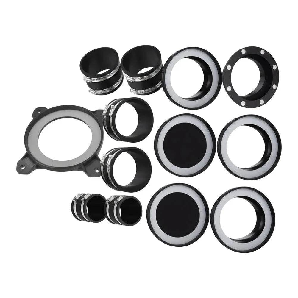 Dust Collection Connector Kit with Magnetic Coupling Rubber Gasket and Stainless Steel Clamp for Stable Operation