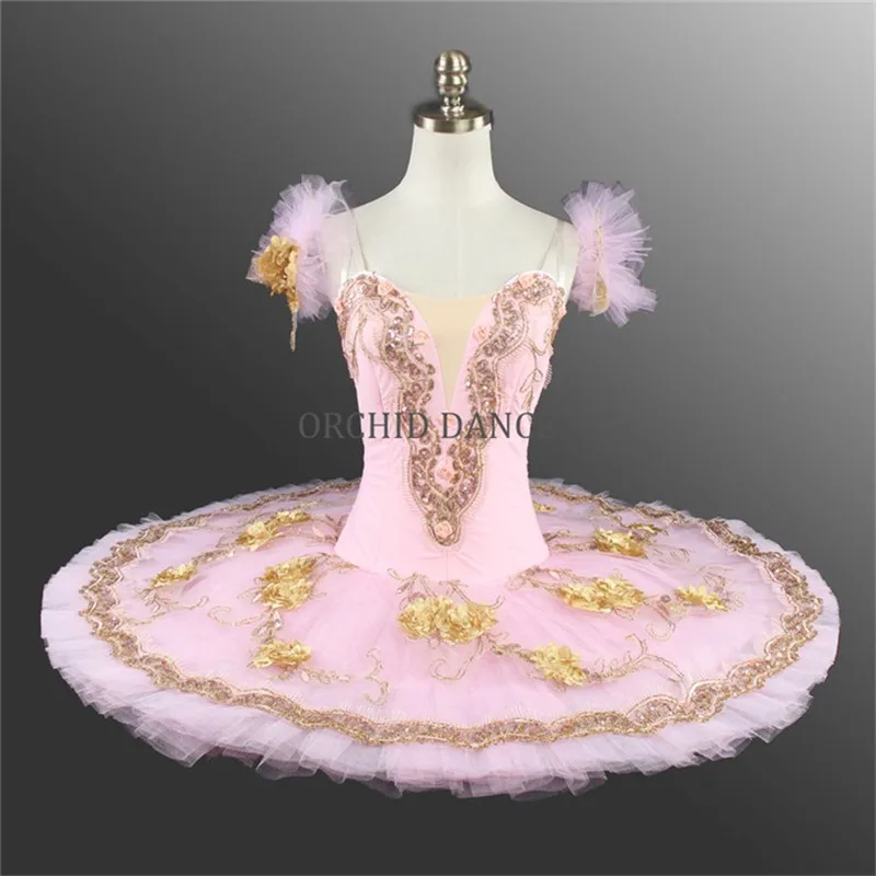 Vêtements de performance classiques 12 couches de danse tutu de ballet rose de taille personnalisée
