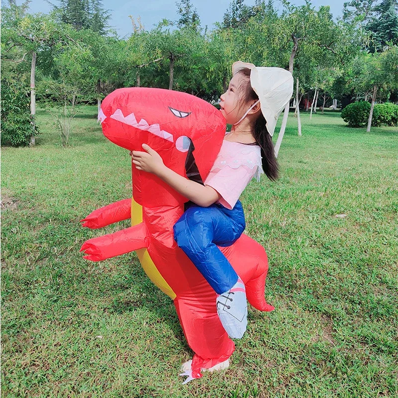 

aa26Dinosaur Inflatable Cosplay Anime Suits Kid Adult Dino Unisex Boy Girl Kindergarden Performance Carnival Party Halloween Cos