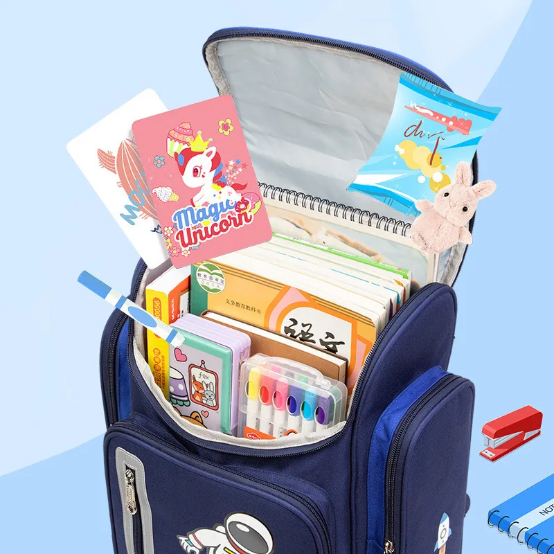 School Backpcak For Girls Boys Kids High Capacity Orthopedic School Bags Cartoons Space Astronaut Waterproof Children Book Bag