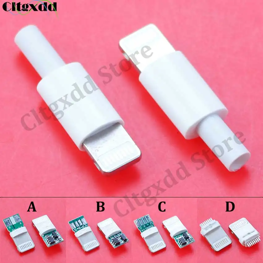 1Set USB For Iphone Male Plug With Chip Board Connector Welding 2.6mm 3.0mm Data OTG Line Interface DIY Data Cable Adapter