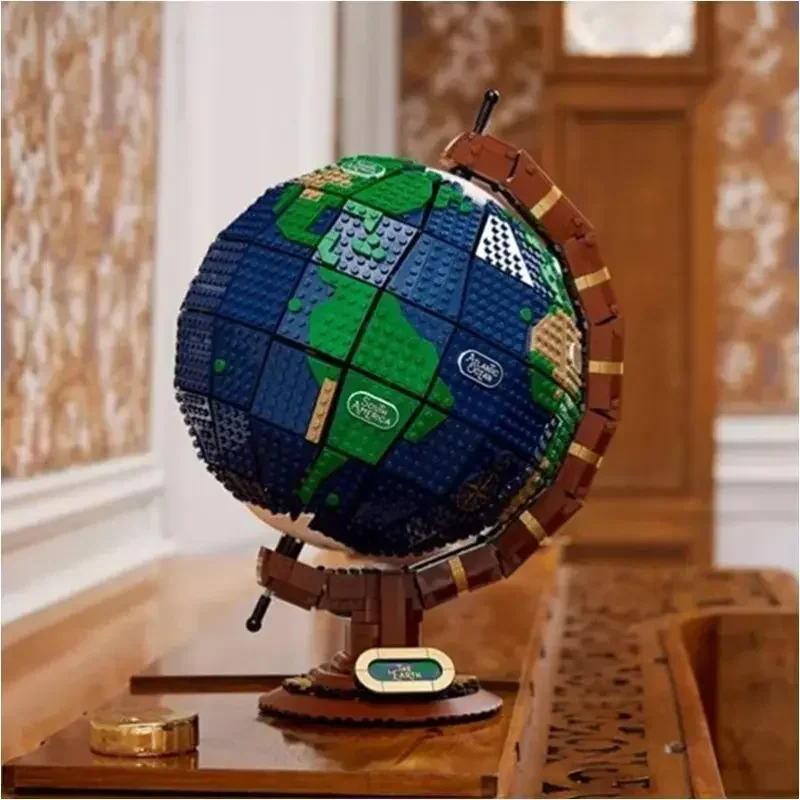 Ideas Expert MOC Bricks Earth Globe Modular Building Blocks Assembly Bricks Children Educational Toys Christmas Gift 21332