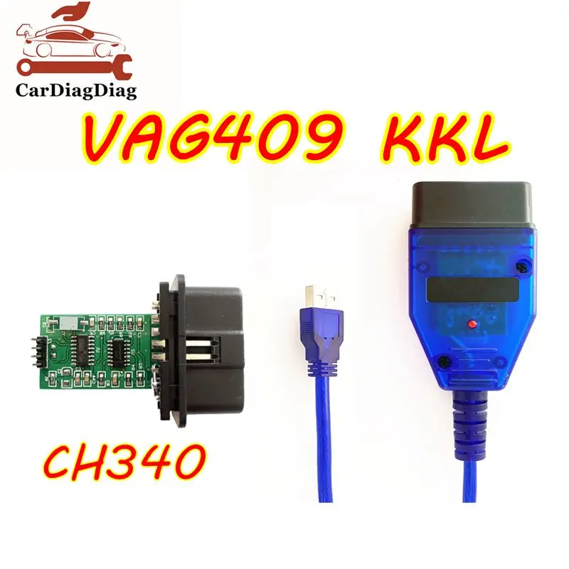 Car Diagnostic Cable For VAGCOM For VAG KKL 409 & CH340 For VAG409 OBD2 USB Interface Diagnostic Cable OBDII Scan Tool