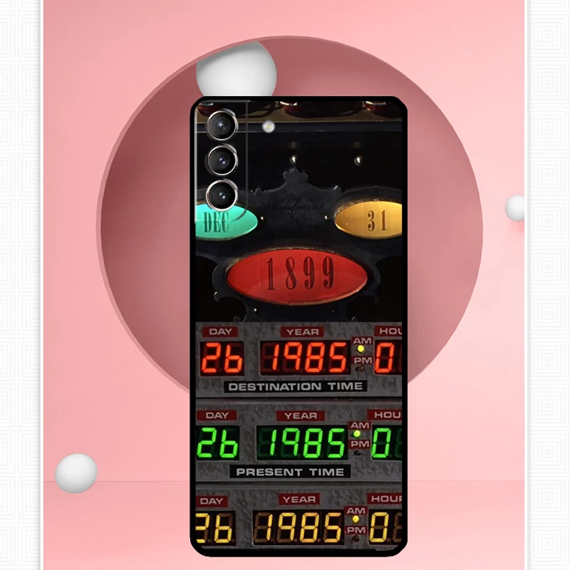 Back To The Future Time Machine Cover For Samsung Galaxy S23 S24 Ultra S8 S9 S10 S22 Plus Note 10 20 Ultra S20 S21 FE Case