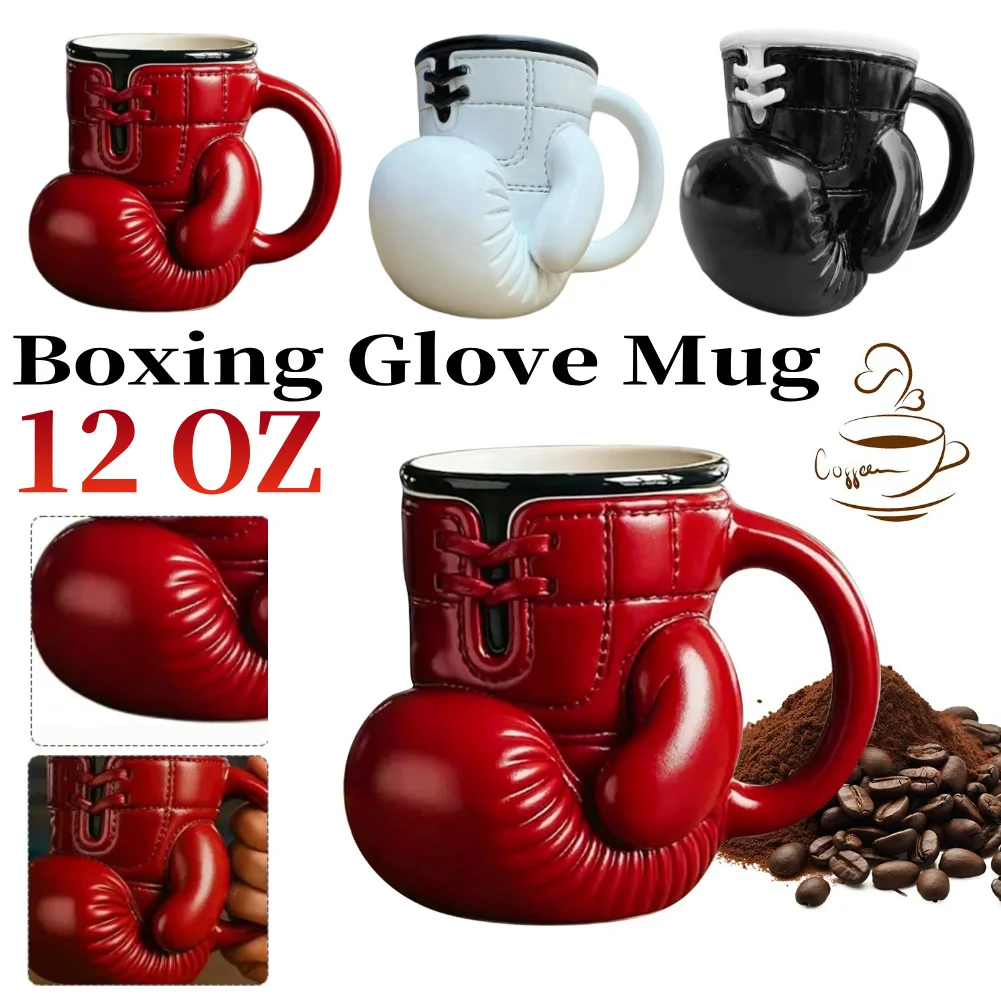 

Boxing Glove Mug Boxing Themed Tea Cup Sports Themed Mug Portable Kitchen Desktop Container with Handle Creative Home Gifts