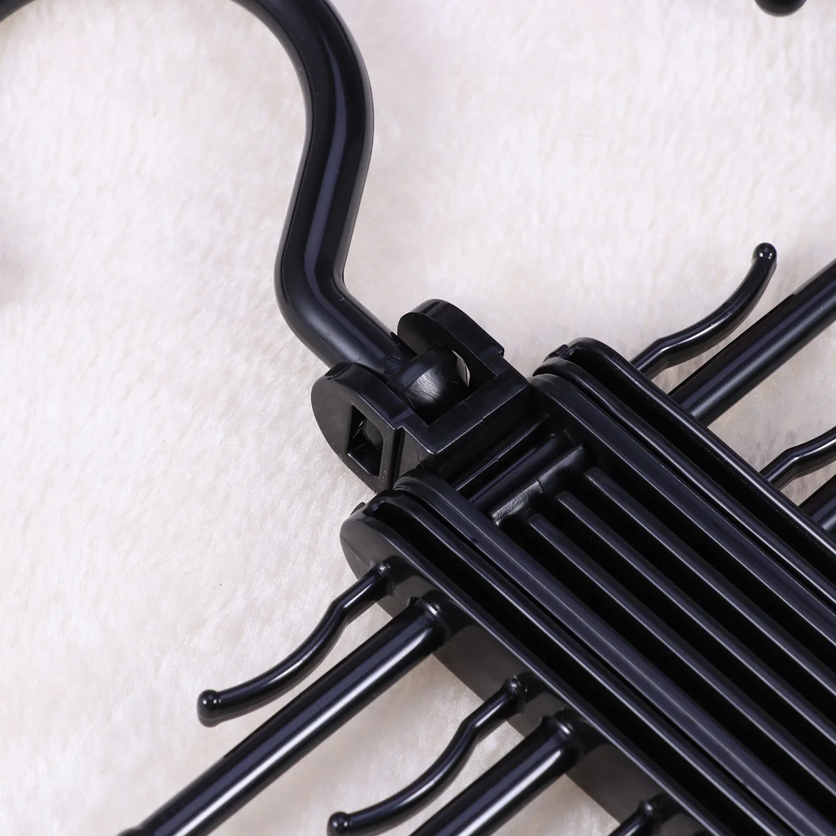 

2 pcs Tie Multi Hook Space Saving Metal Clothes Hanger Black Double Sided Organizer Iron Stick Scarf Belt Hanger For Coats