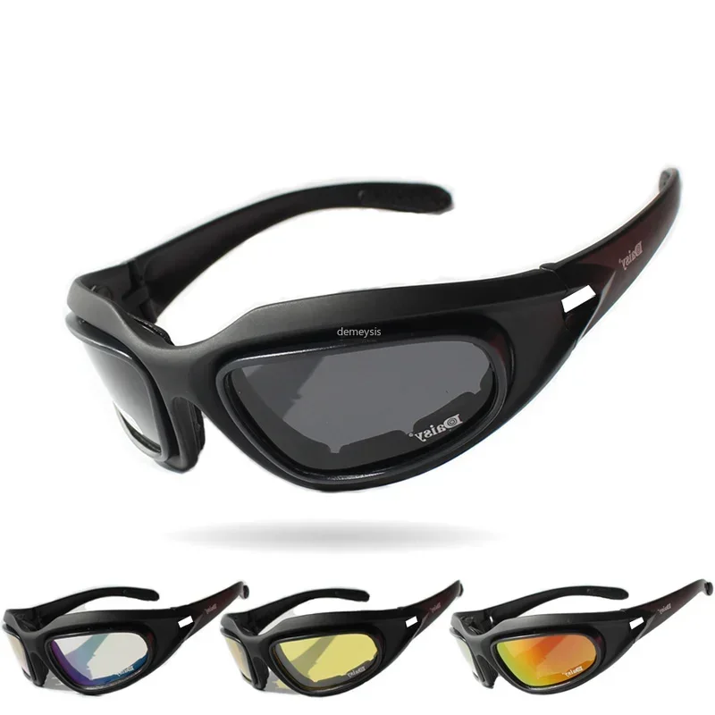 Поляризованные очки DAISY, фотохромные солнцезащитные очки с 4 линзами в комплекте, мужские тактические очки для пустыни, спортивные поляризованные очки