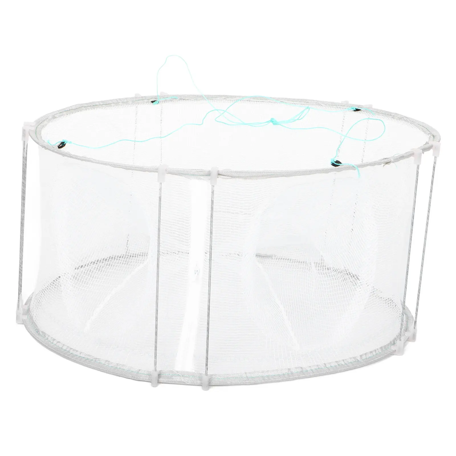 

Складная круглая сеть-ловушка для крабов 50x25 см, нейлоновая сетка для рыбалки, ловушка для приманки, для ловли раков, омаров, гольяна, креветок, рыболовная сеть