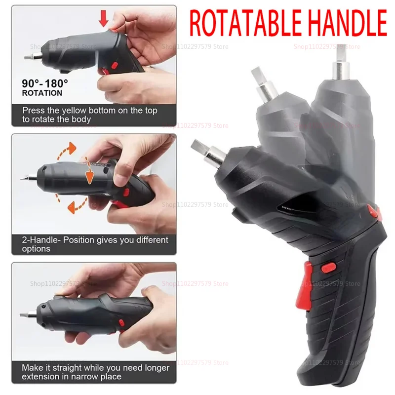 طقم مفك براغي كهربائي لاسلكي 3.6 فولت 1800 مللي أمبير بطارية أدوات صيانة منزلية محمولة مثالية لإصلاح المنزل #5