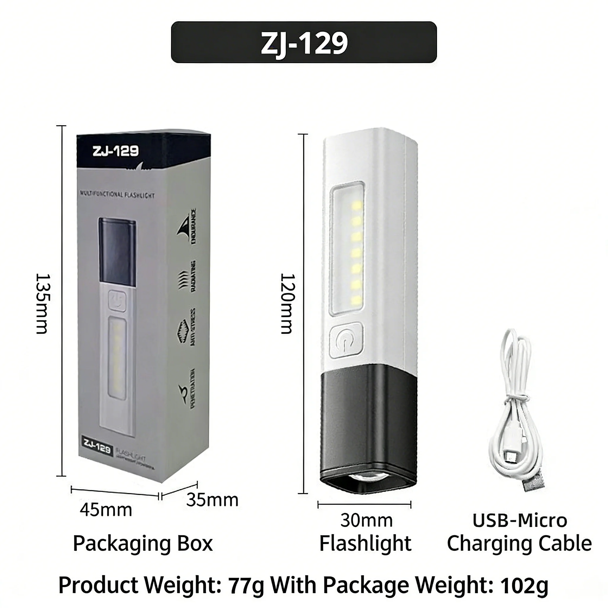 Rechargeable LED Flashlight with XPE Digital Display Zoomable High Power Super Bright Long Distance Outdoor Emergency Torch