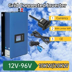 風力エネルギーグリッド接続インバーター,3相,48V, 96V, 10000W, 20000W,wifi,リミッターセンサー,負荷コントローラー,抵抗器付き