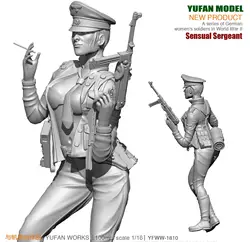 Yufan Model 1/18  Resin Kits Figure  Sexy Women Officers Resin Soldiers  Model  Self-assembled 90mm YFWW-1810