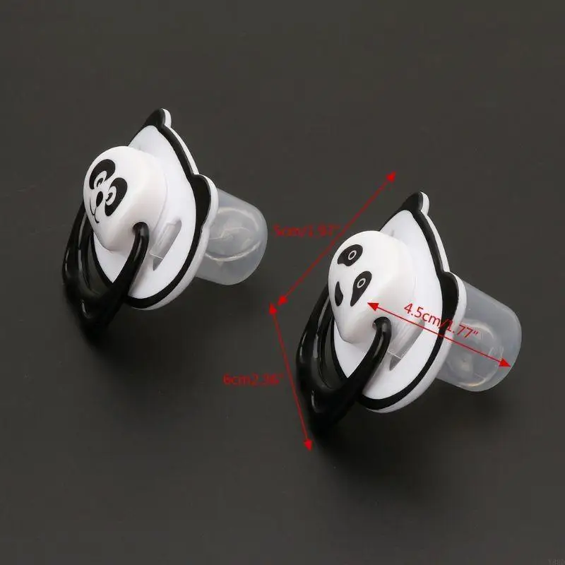 

Y88D Appease Pacifiers Baby Cartoon Animals Printing Safe Silicone Baby Round and Flat Nipples Pacifiers