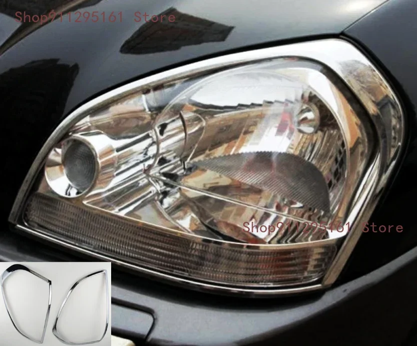 Car styling 2005-2012 fit For Hyundai Tucson ABS Chrome After headlight Lamp Cover