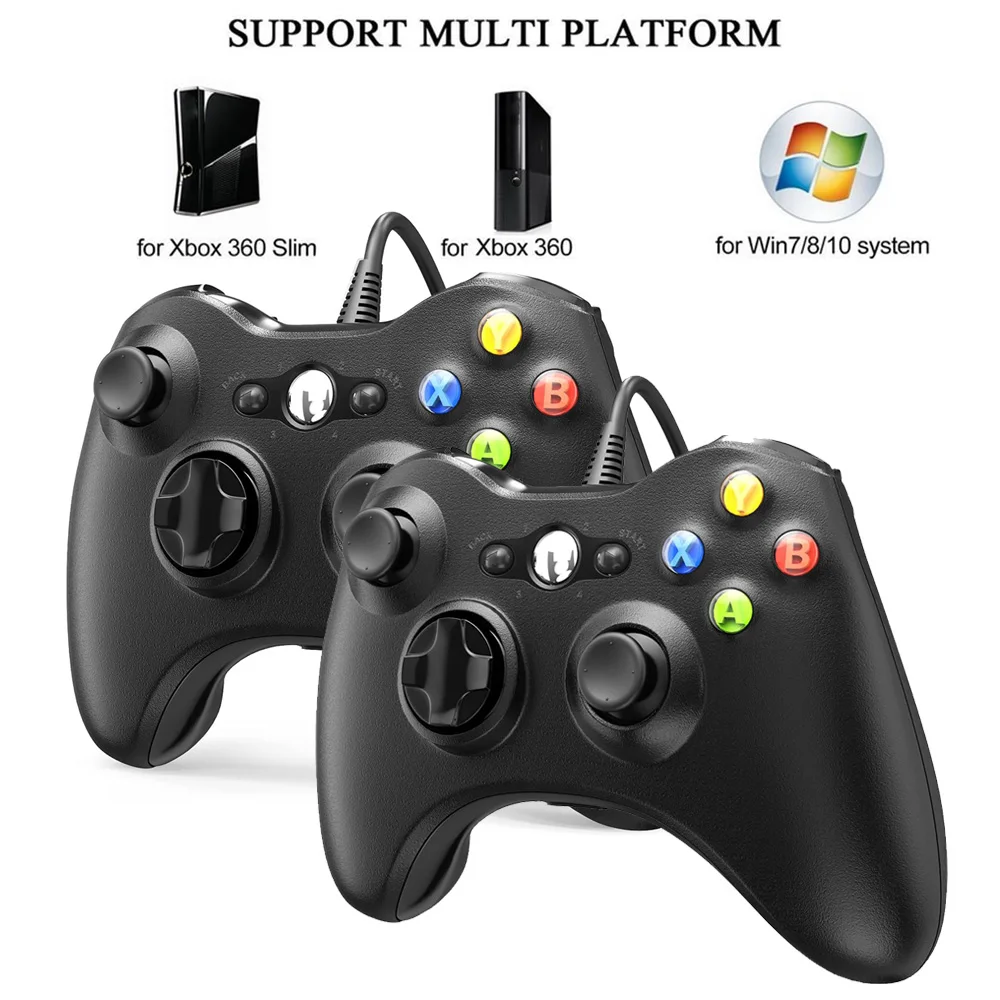 For Xbox 360 /360 slim USB Wired Controller Console Gamepad Joypad For PC  Joystick For 360 Console with Dual-Vibration Turbo - AliExpress 44