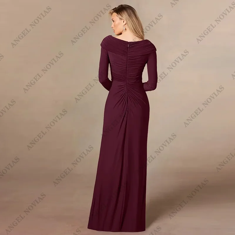 Customized Sheath Off the Shoulder Chiffon Mother of the Bride Dress elegant party dresses for women formal dress