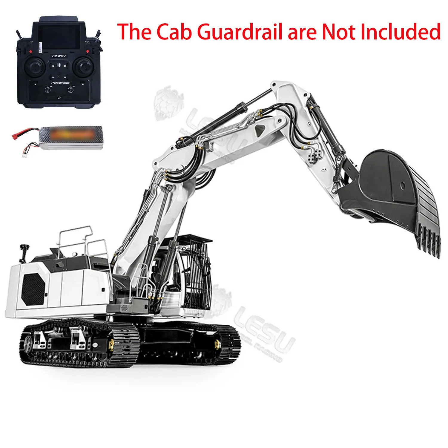 Upgraded LESU LR945 RTR RC 1/14 Scale Hydraulic Excavator 3 Arms Digger Metal Remote Control Construction Vehicles Model RC Toys