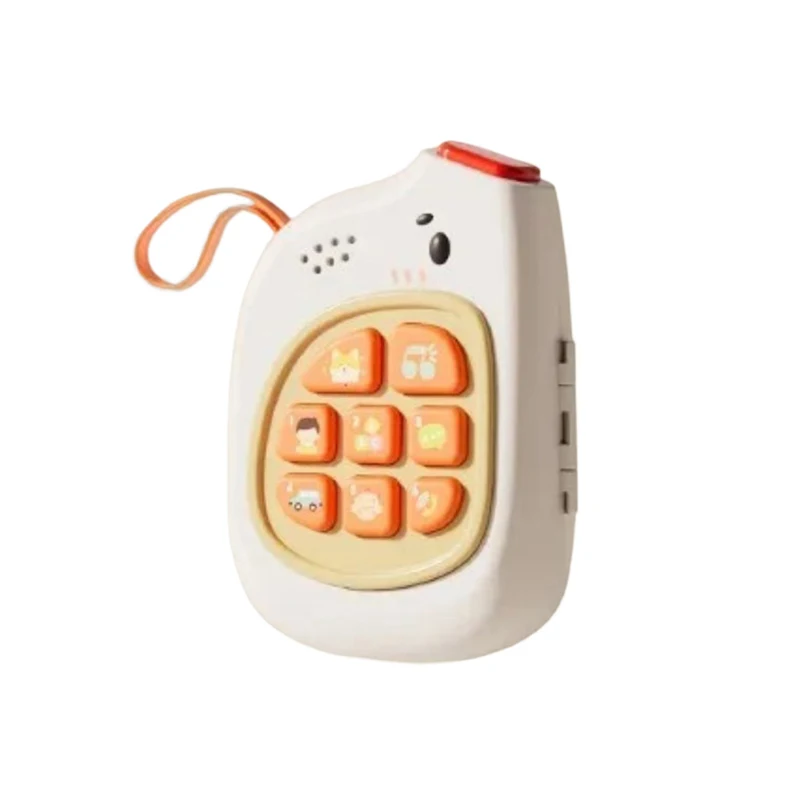 【BS】Elefanten-Telefon-Spielzeug mit Musik für Babys 2-in-1 Sensorisches Spielzeug Lustiges Erzähltelefon Montessori Lernspielzeug Kindergeschenk