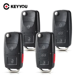 KEYYOU Remote Key Shell Case For Volkswagen VW 02-05 Beetle Jetta Passat SEAT Altea Ibiza Leon Toledo Bora Polo MK4 2/3/4 Button