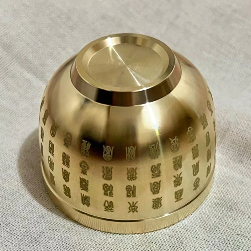 Brass Cornucopia Baifu Rice Cylinder Desktop Small Ornament Ashtray Study Decoration Gift Home Decoration Accessories Cup Pure