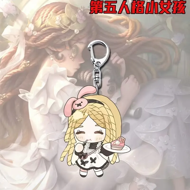 "الهوية V" و"الفتاة الصغيرة" Q-إصدار سلاسل مفاتيح كرتونية لطيفة، حقائب مدرسية للطلاب، قلادات على ظهره، إكسسوارات وهدايا #4