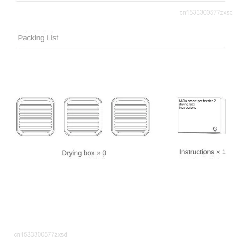 Xiaomi MIijia Smart Pet Feeder 2-Trocknungsbox-Set, Material in Lebensmittelkontaktqualität mit Xiaomi APP, intelligente Erinnerung, feuchtigkeitsbeständige Trockenbox