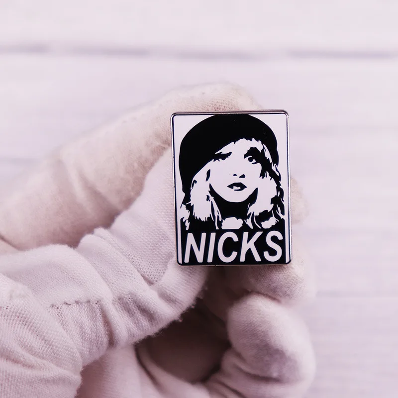 Stevie Nicks Enamel Pins US Female Rock Singer Metal Badge Brooch Clothing Decoration