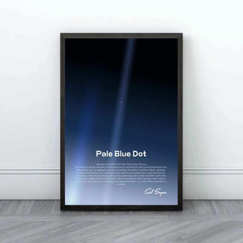 Pale Blue Dot Print Poster Voyager Earth Planet At The Earth Classic Photo Canvas Painting Wall Art Living Room Home Decor