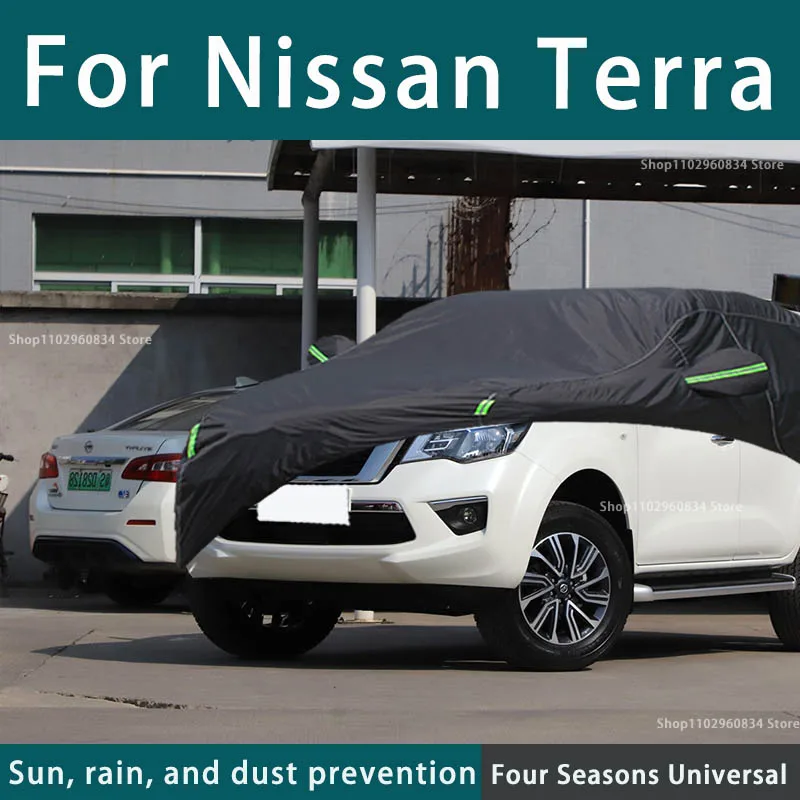 For Nissan Terra 210T Full Car Covers Outdoor Uv Sun Protection Dust Rain Snow Protective Car Cover Auto Black Cover