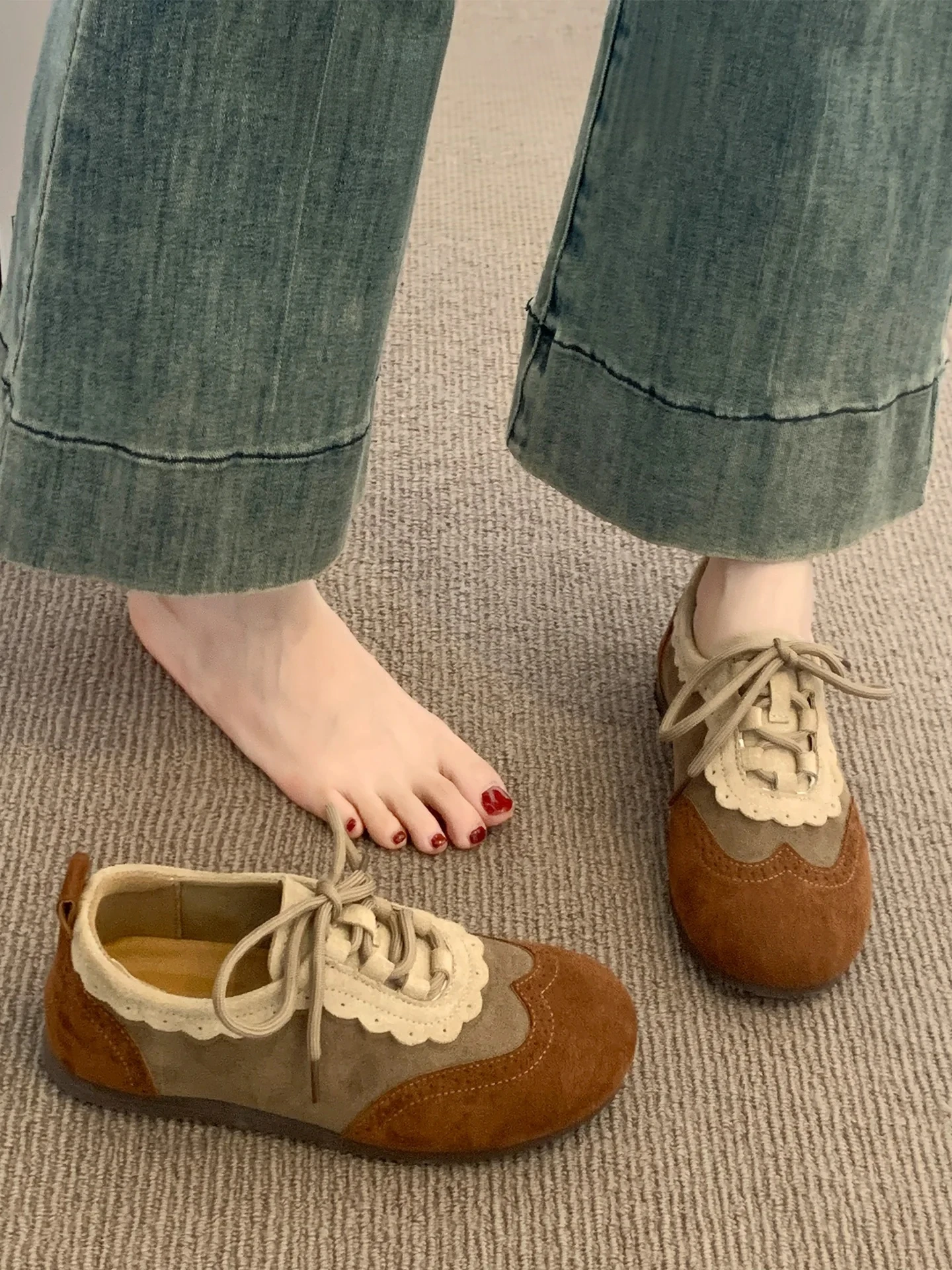 ballet-deux-trainer-shoes-women's-2026-new-retro-all-match-round-head-loafers-soft-bottom-casual-single-shoes-34-size