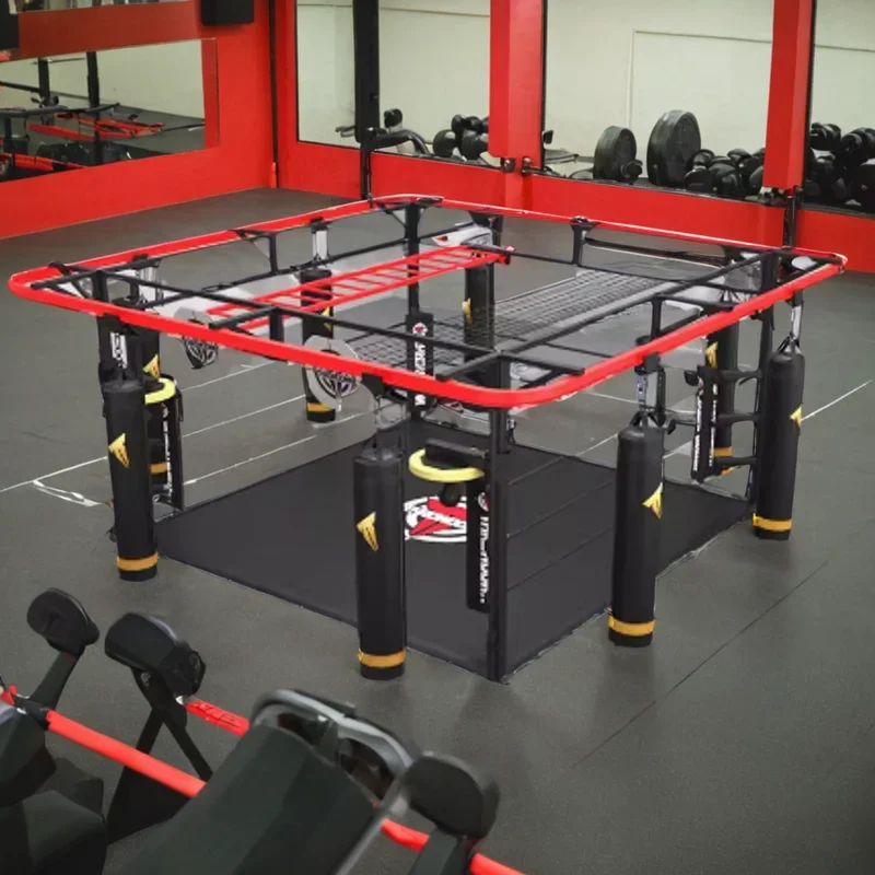 Boxing ring mixed martial arts octagonal cage fence slide slide sandbag integrated gym equipment